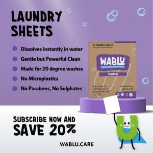 24 Sensitive Fragrance Free Laundry Sheets - WABLU